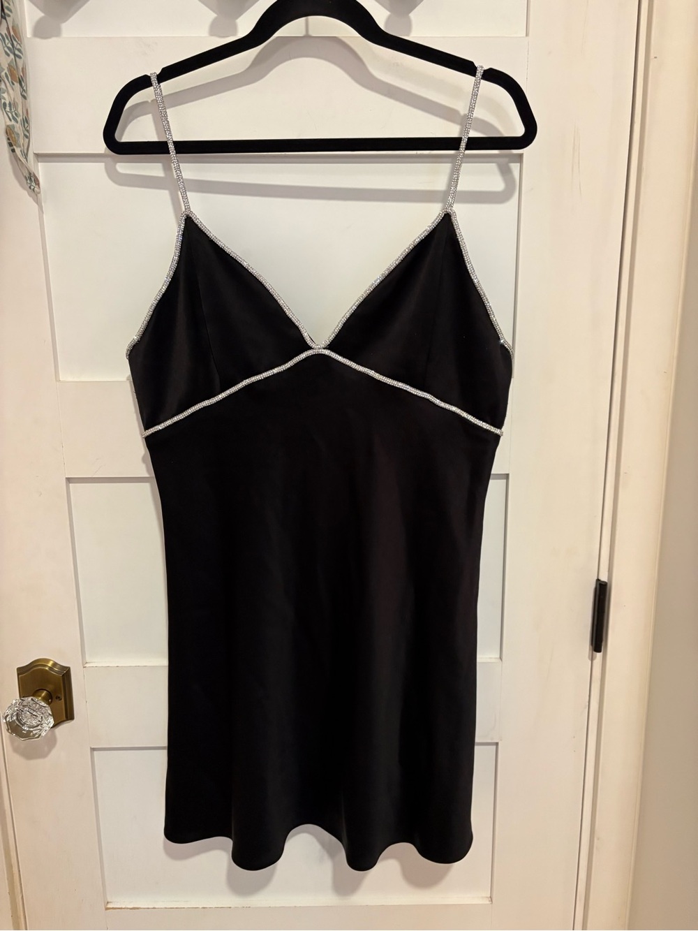 Alice + Olivia Julienne Dress with Embellished Silver Trim